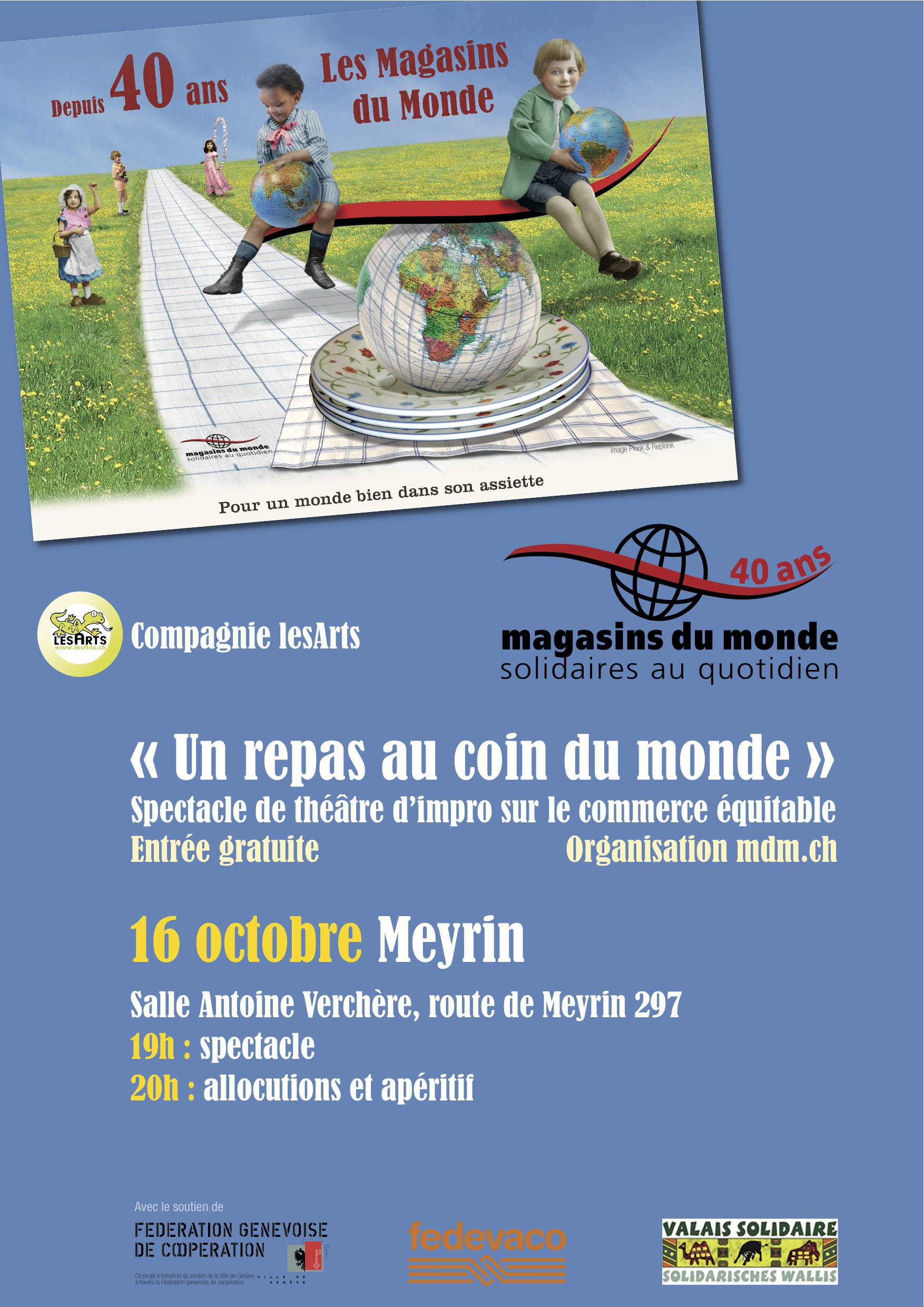 Affiche "Un repas au coin du monde"