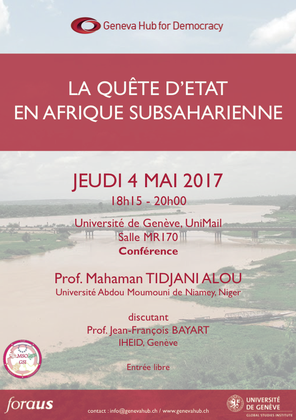 Conférence publique: La quête d'Etat en Afrique subsaharienne