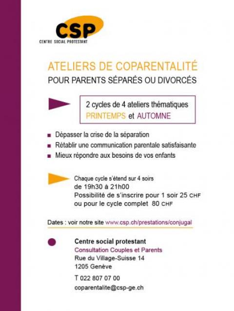 Ateliers de coparentalité