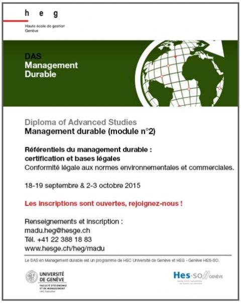 Module 2 DAS Management Durable: "Référentiels du management durable"