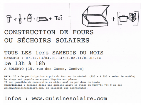 Stages de construction de fours et séchoirs solaires