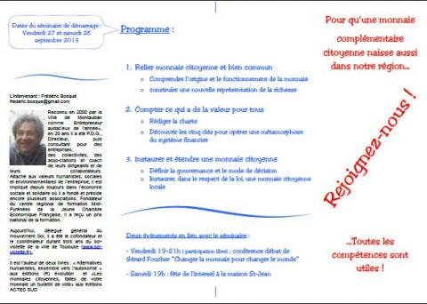 Le projet "Monnaie Grand Genève" 