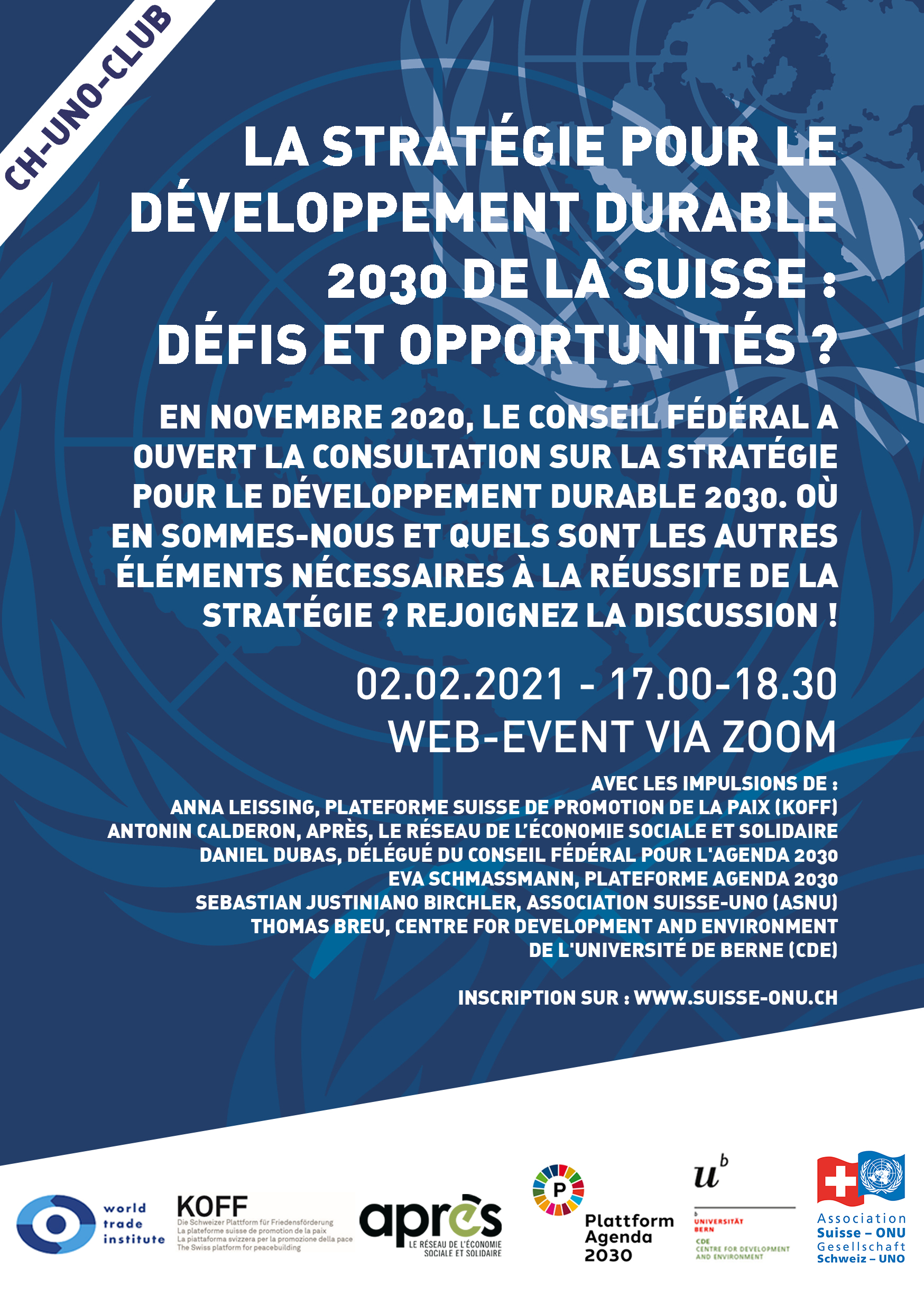 [WEBINAIR] Stratégie pour le développement durable 2030 de la Suisse : défis et opportunités 