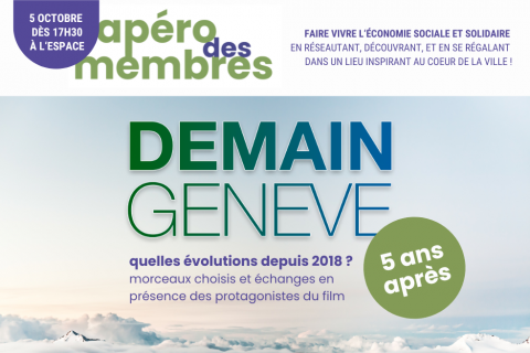 Apéro des membres | "Demain-Genève, 5 ans après" @L'Espace