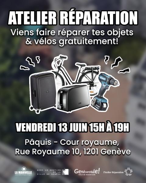 🛠 Atelier Réparation Gratuit aux Pâquis ! 🚲