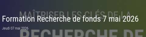 Formation Recherche de fonds 7 mai 2026