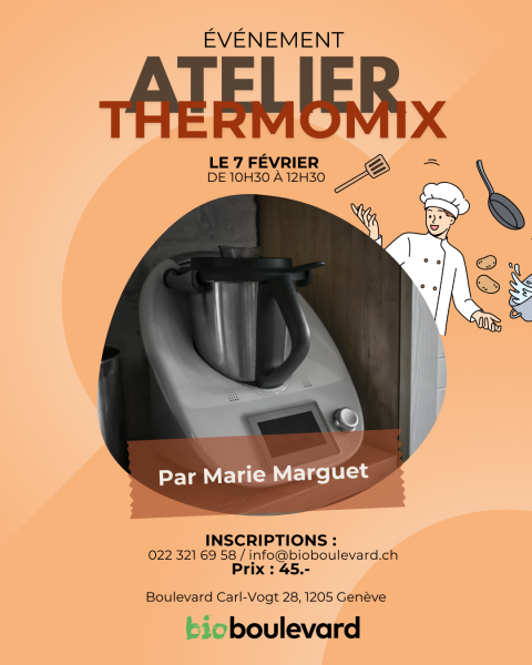 Atelier Thermomix chez Mag. bioboulevard avec Marie Marguet