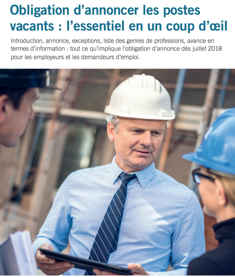 Employeurs - Obligation d'annoncer les postes vacants 