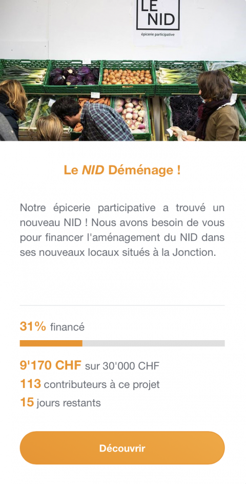Le NID - épicerie participative - recherche des fonds pour son déménagement !