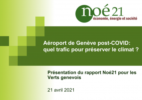 [DOSSIER] Aéroport de Genève post-COVID: quel trafic pour préserver le climat ? - Noé21
