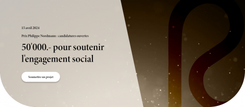 Prix Nordmann : 50'000.- pour soutenir l'engagement social