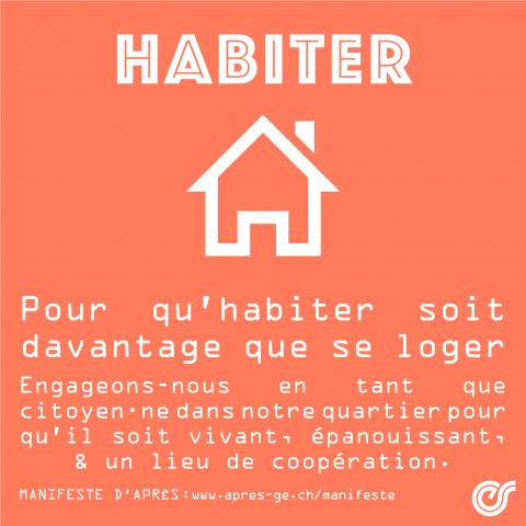 Pour qu'habiter soit d'avantage que se loger