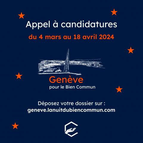   [APPEL À CANDIDATURES] 🚀  Top départ pour Genève pour le Bien Commun !